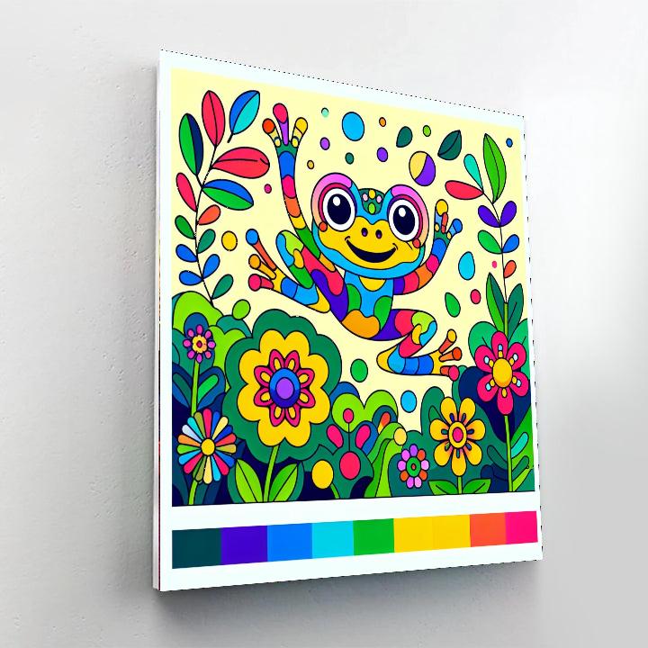 Rainbow Frog's Colorful Leap Paint By Color