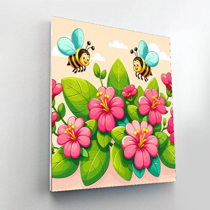 Buzzy Bumblebees Paint By Numbers Art