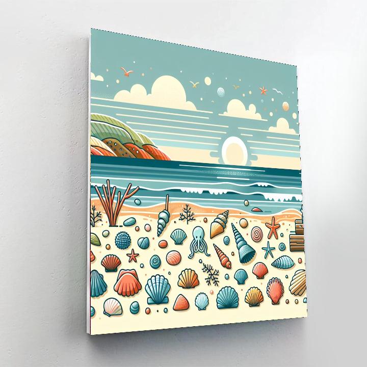 Seashell Collector's Cove Numbered Painting Kits