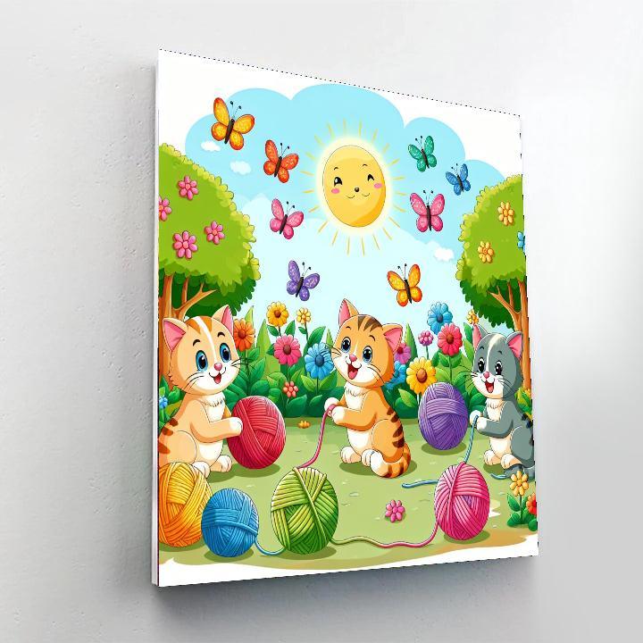 Cartoon Cat Adventures Paint By Numbers Kits