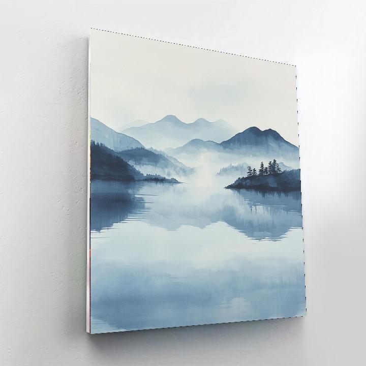 Zhao Mengfu Inspired Floating Dreams Of Mist And Water  Paint By Number