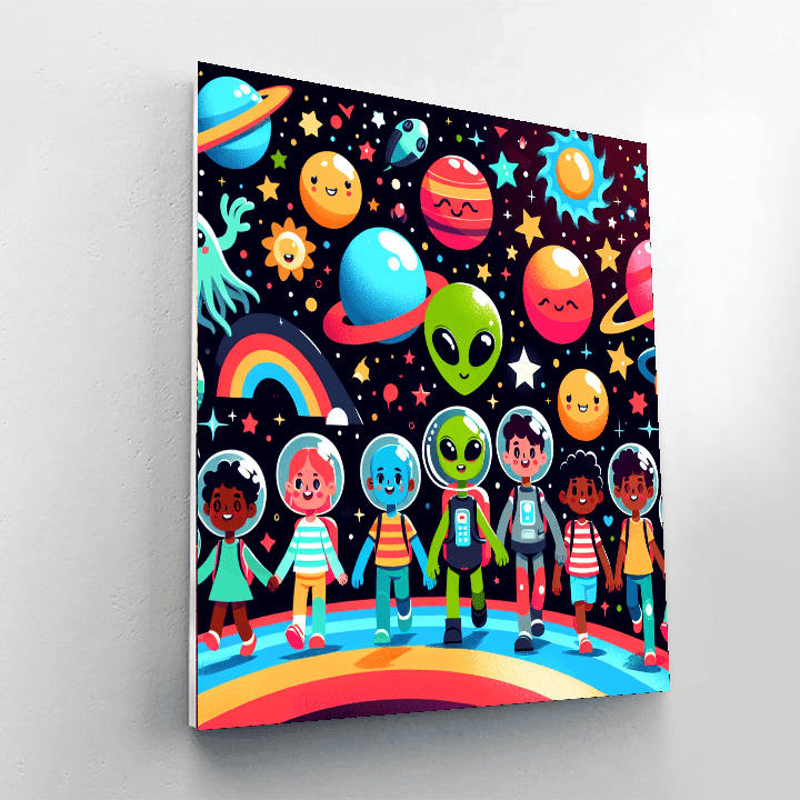 Friendly Alien Adventure Paint By Color