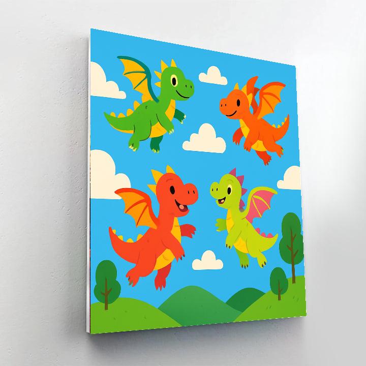 Fantastic Dragon Flight Paint By Numbers