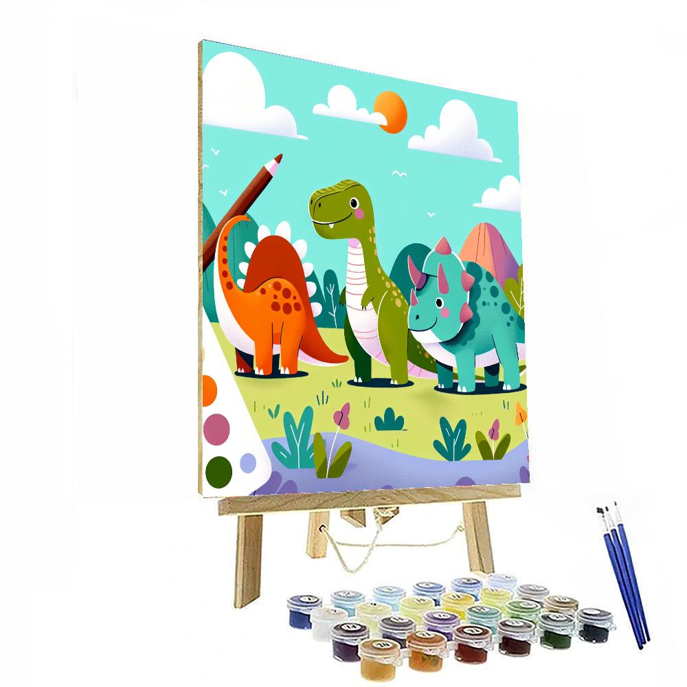 Fun Dinosaurs Paint By Number