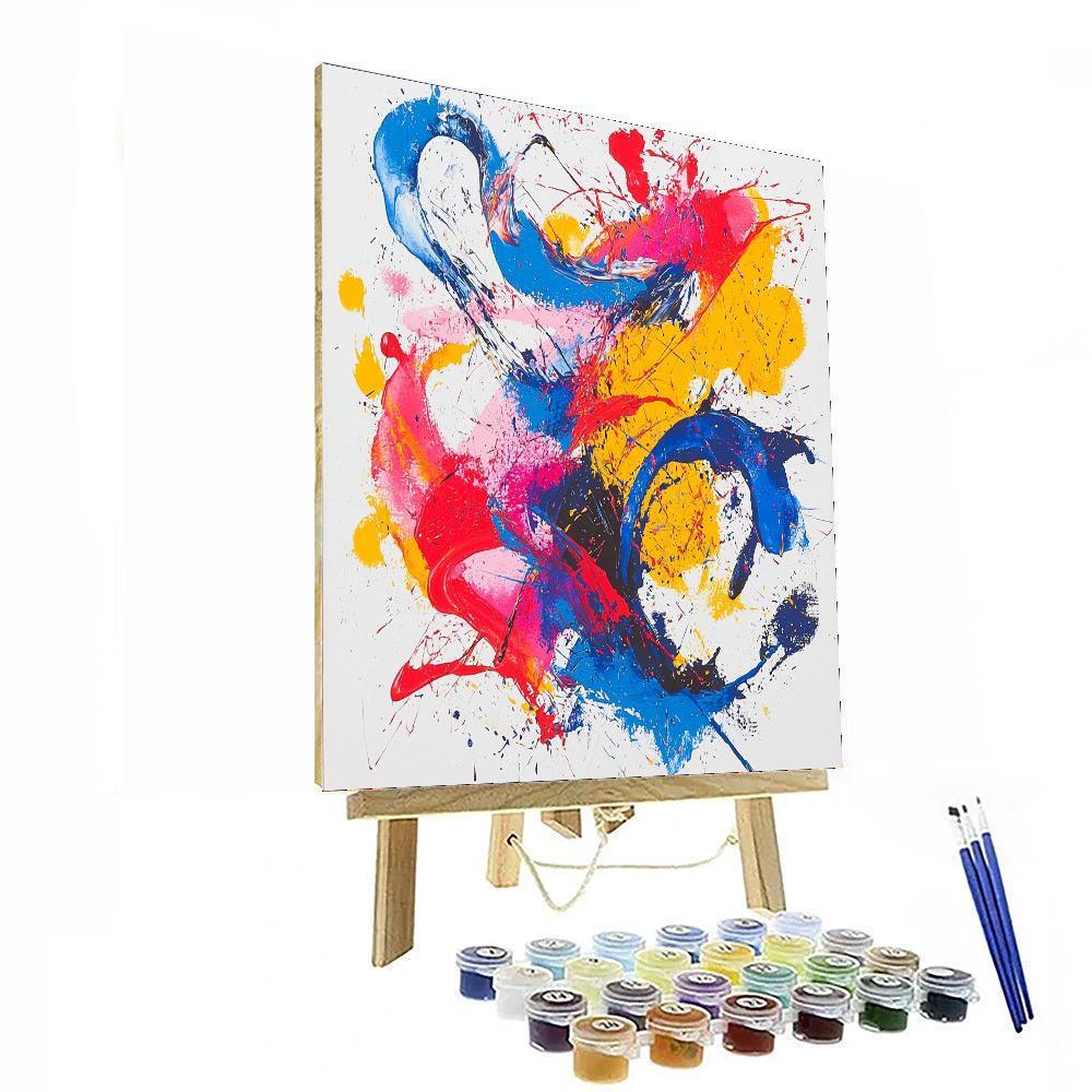 Jackson Pollock Inspired Whirling Colors  Painting By Numbers Kit