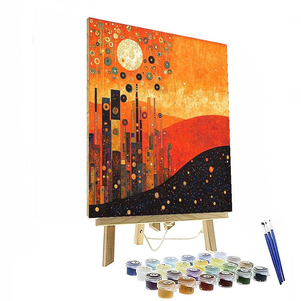 Gustav Klimt Inspired Embers Of Creativity  Paint By Numbers Kits