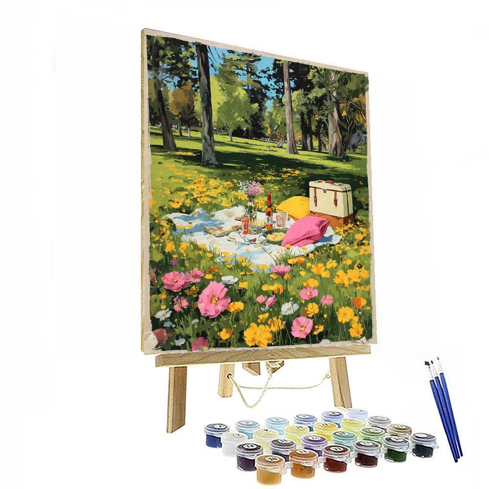 Springtime Picnic Serenade Painting Number Kit