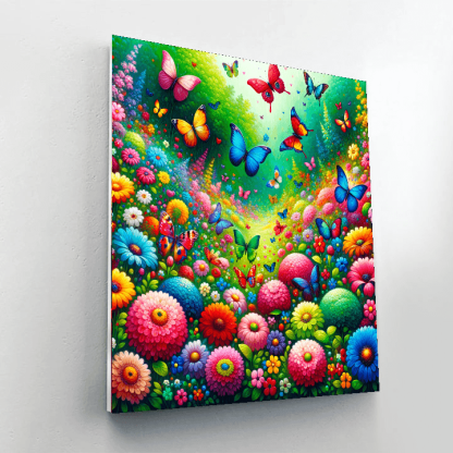 Bright Butterfly Garden Paint By Numbers