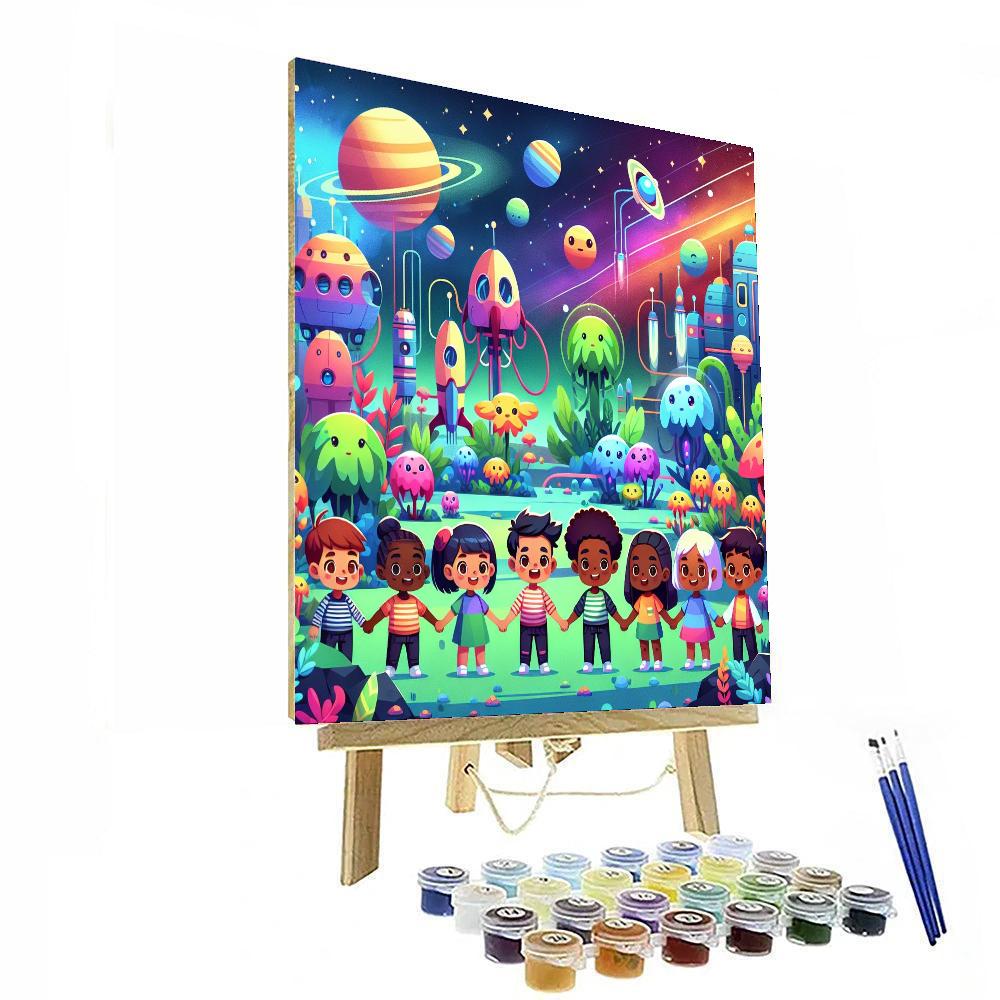 Space Frontier Colony Paint By Number