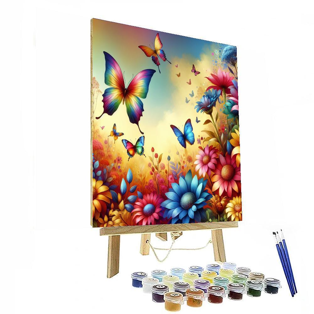 Blissful Butterfly Garden DIY Paint By Numbers