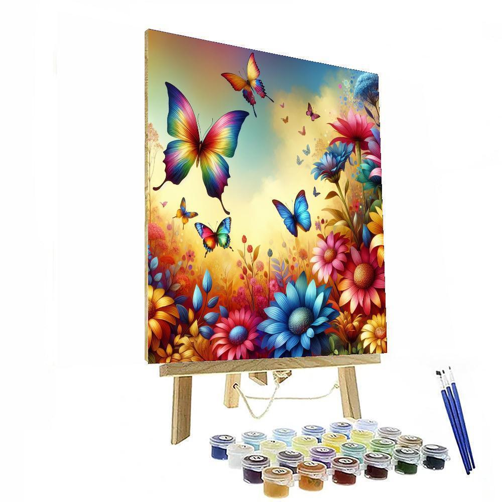 Blissful Butterfly Garden DIY Paint By Numbers