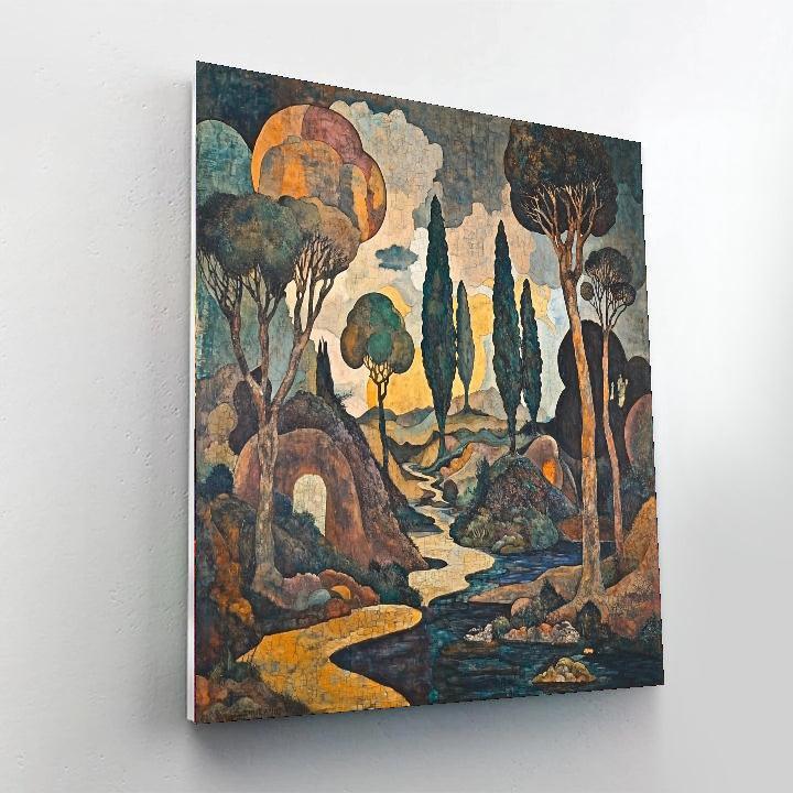 Max Ernst Inspired Ernst's Surreal Wilderness  DIY Paint By Numbers