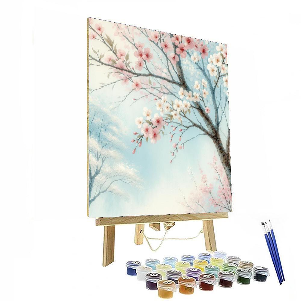 Cherry Blossom Harmony DIY Paint By Numbers