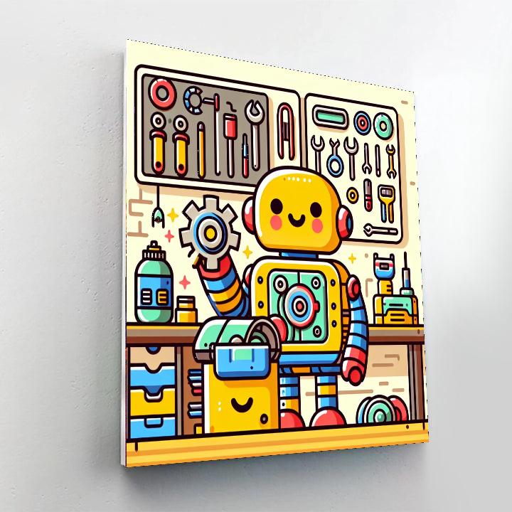 Robot Building Challenge Paint By Numbers Kits