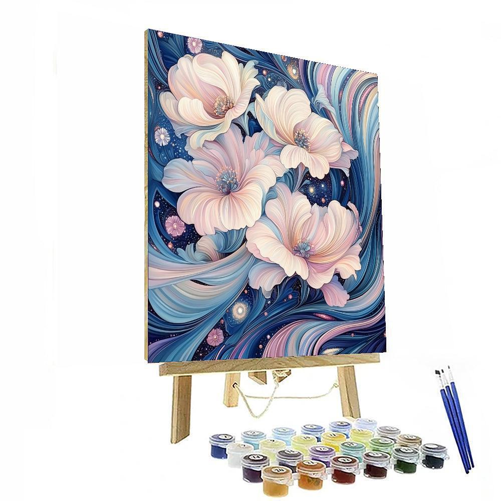 Alphonse Mucha Inspired Celestial Floral Harmony  DIY Paint By Numbers