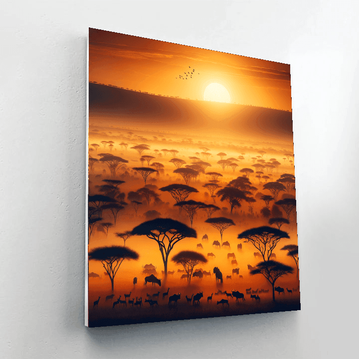 Serengeti Sunrise DIY Paint By Numbers