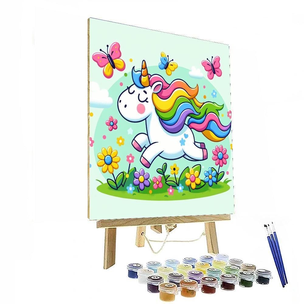 Dreamy Unicorn Garden Painting By Numbers Kit