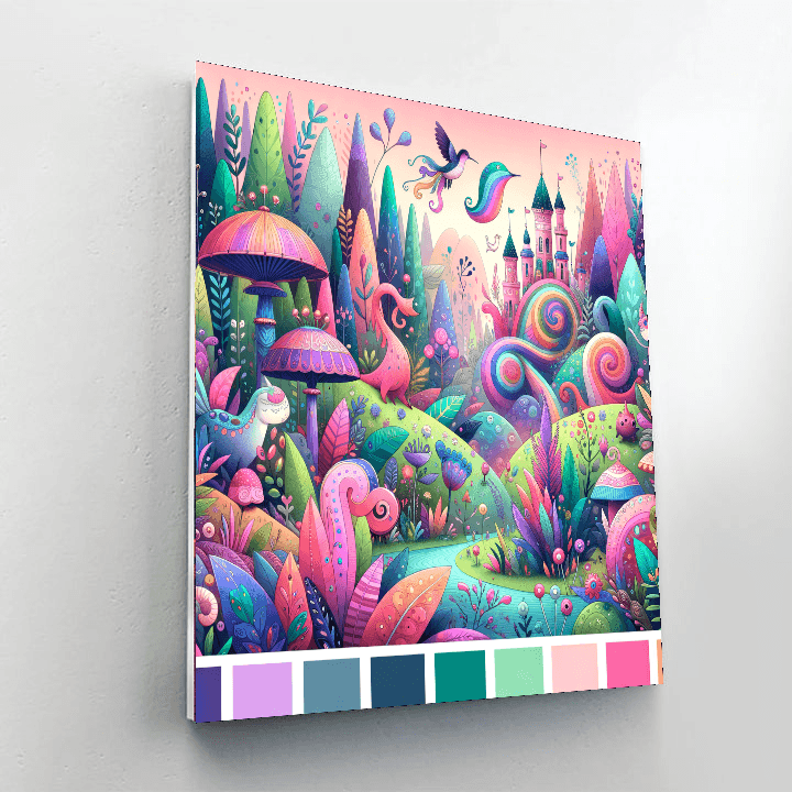 Whimsical Fairy Tale Landscape Paint By Number