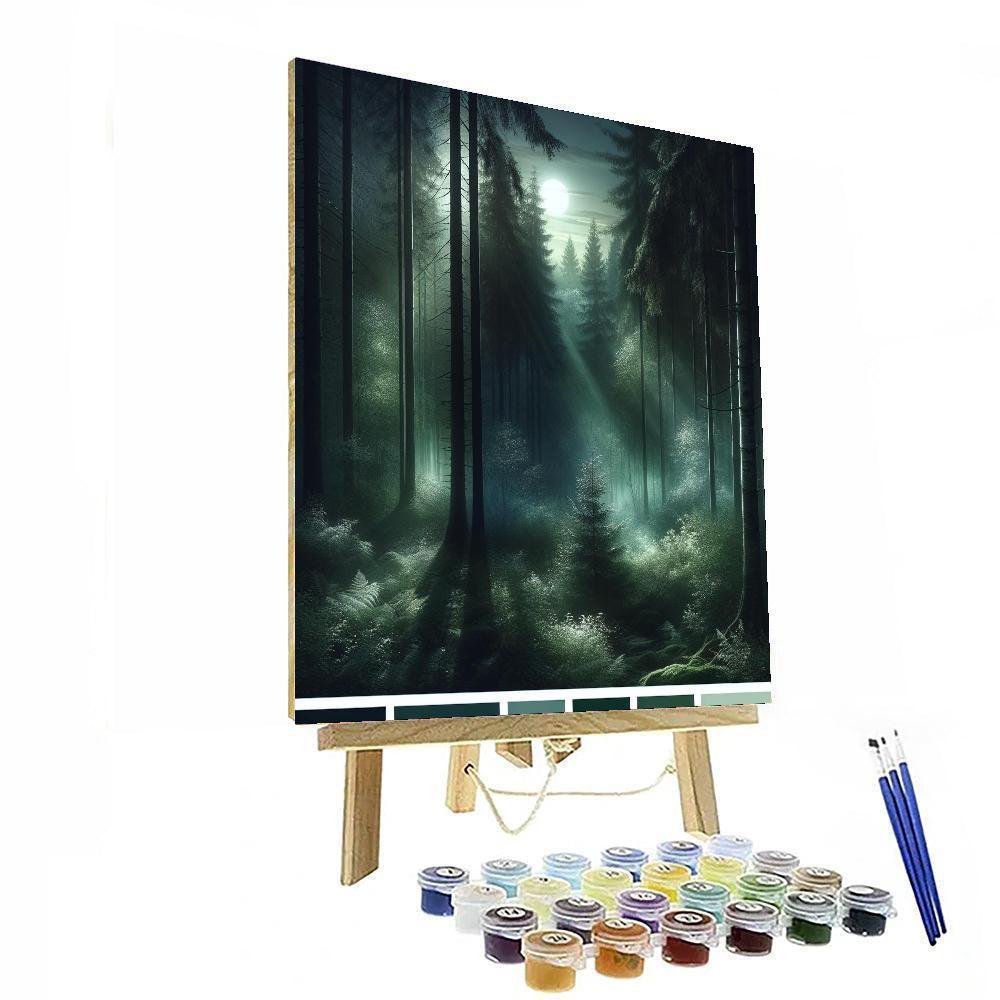 Ethereal Moonlit Woodland Paint By Number