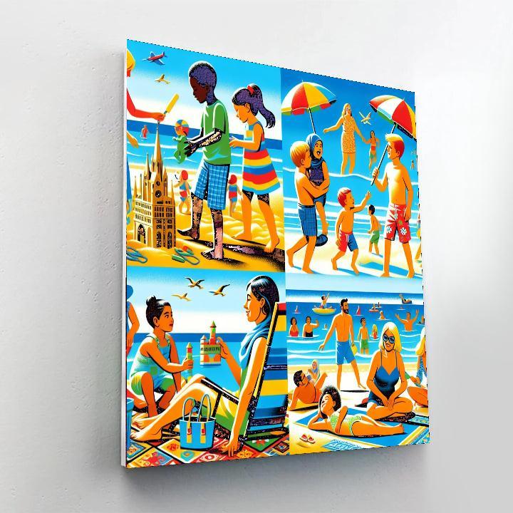 Lively Summer Beach Party Painting By Numbers Kit