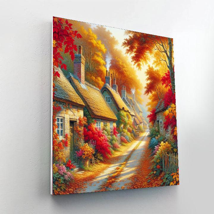 Charming Autumn Lane Paint By Color