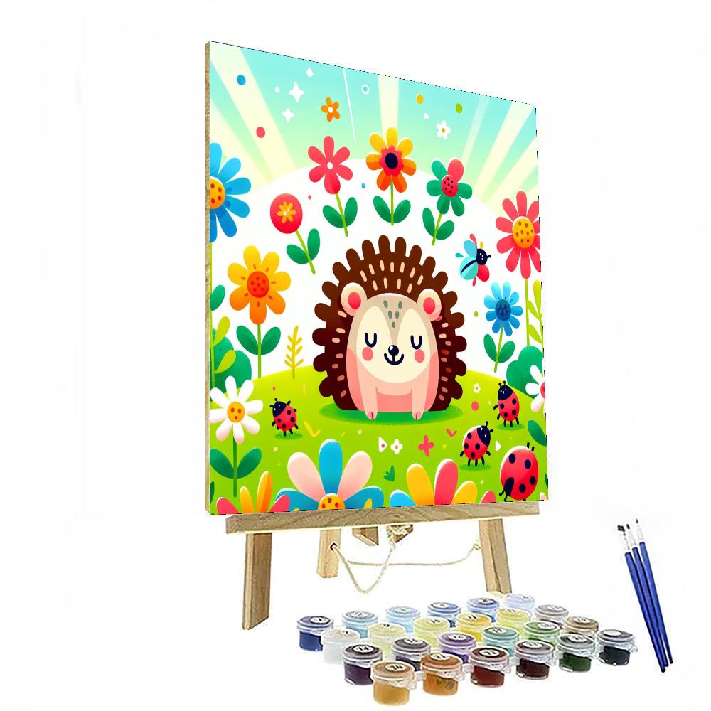 Garden Hedgehog Hideaway Painting By Numbers Kit