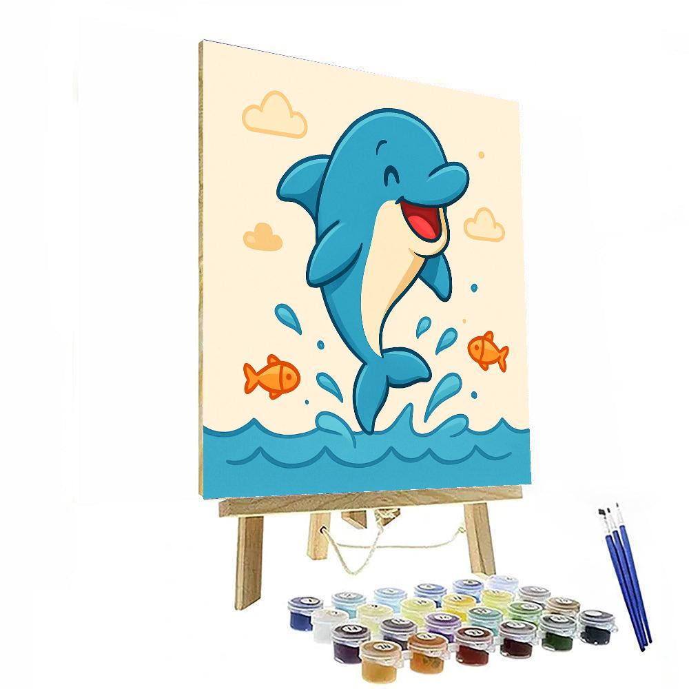 Lovely Dolphin Painting By Numbers Kit