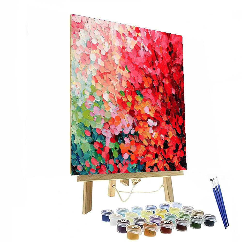 Georges Seurat Inspired Abstract Flora  Paint By Numbers Art