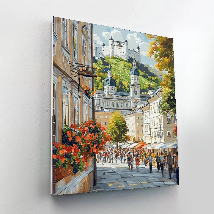 Salzburg Old Town - Austria Paint By Number