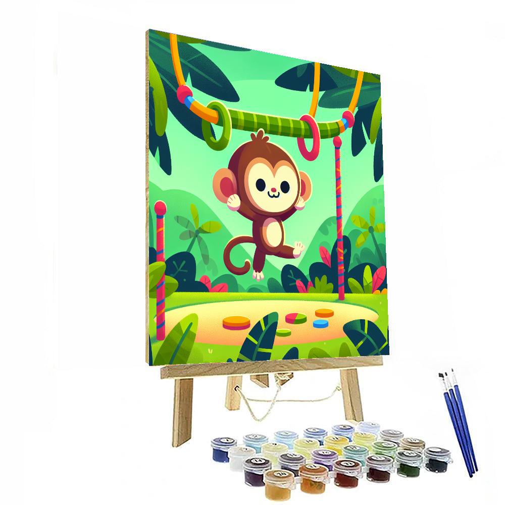 Jungle Gymnastics Number Painting