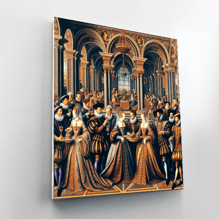 Historic Renaissance Gala Number Painting