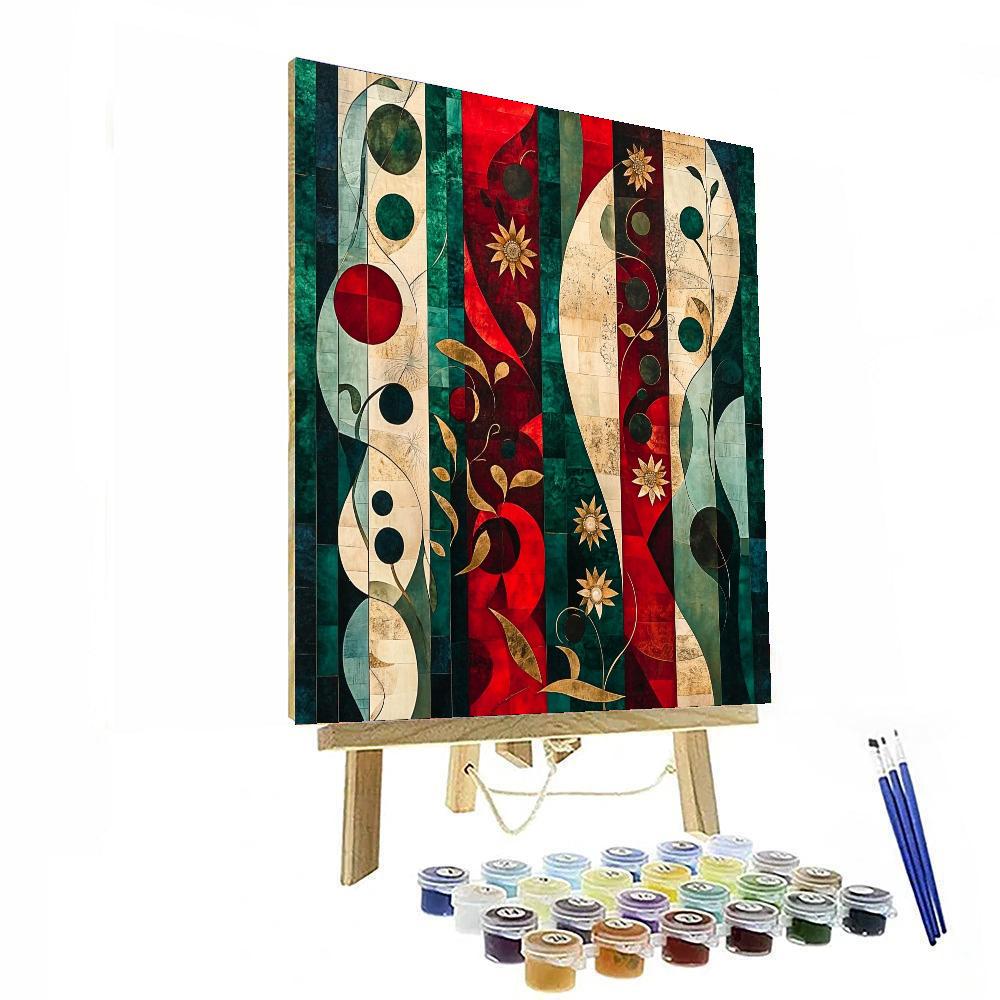 Gustav Klimt Inspired Ornate Essence  Paint By Numbers Kits