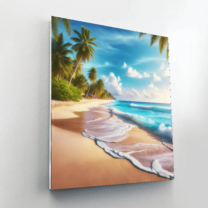 Serene Tropical Retreat Painting By Numbers Kit