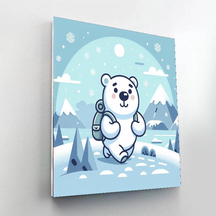 Polar Bear's Snowy Adventure Paint By Color