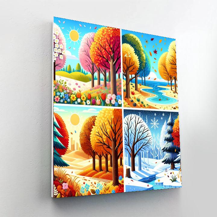 Artistic Journey Through Seasons Paint By Color