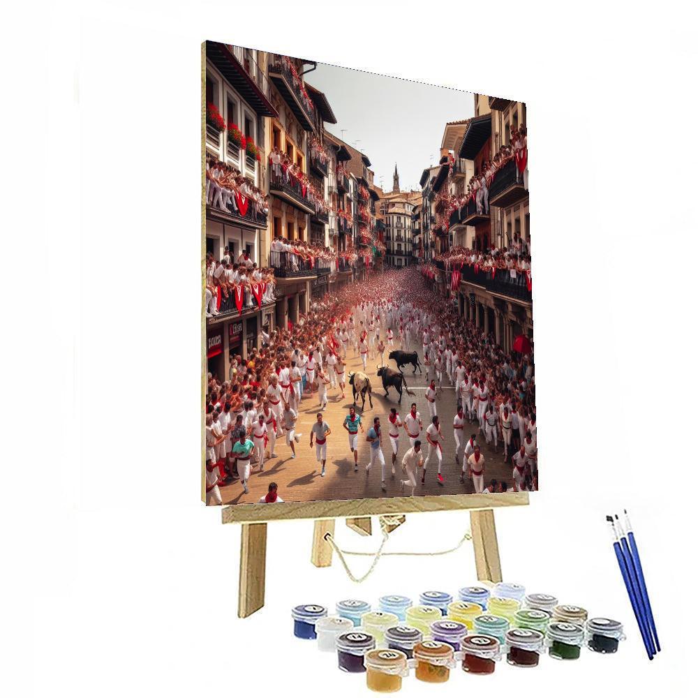 Feast Of San Fermín - Spain Painting By Numbers Kit