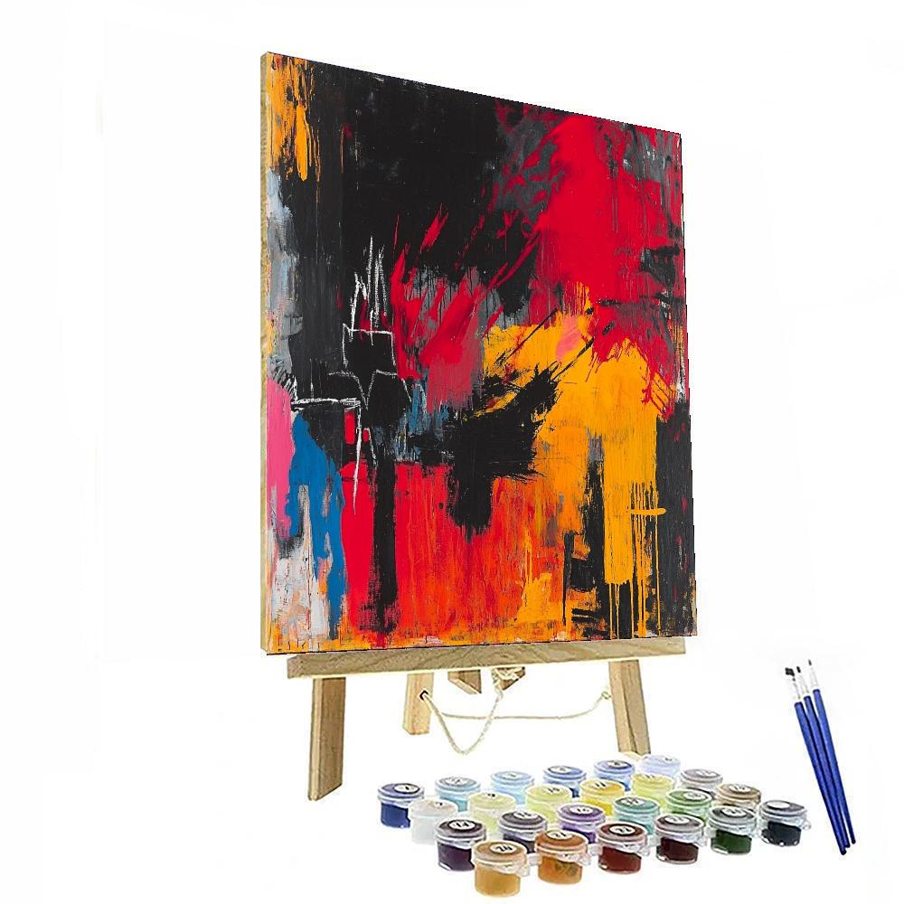 Jean-Michel Basquiat Inspired Chroma Of Conflict  Paint By Numbers Kits