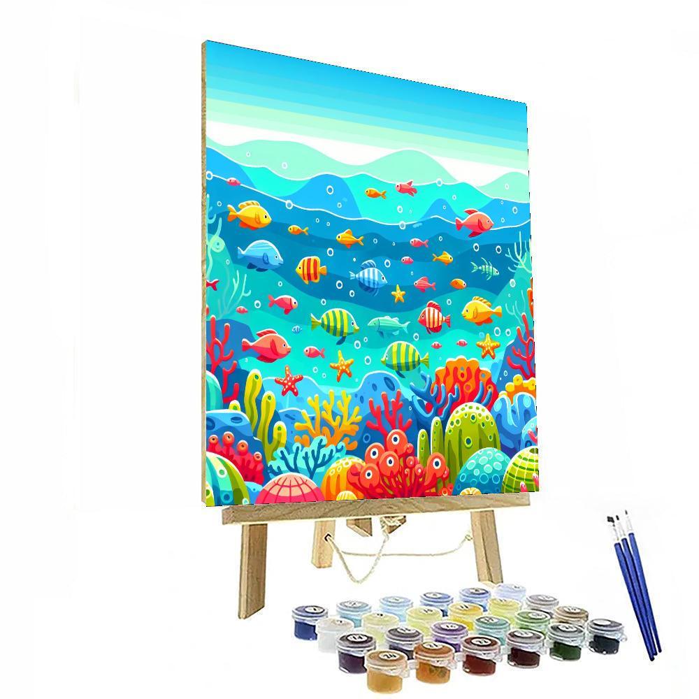 Ocean Coral Reef Adventure Number Painting