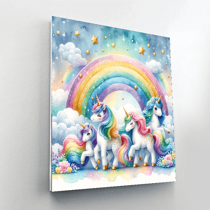 Sparkly Unicorn Dreams Painting Number Kit