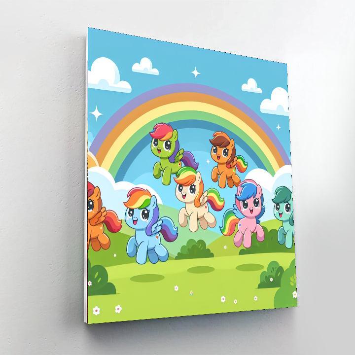 Rainbow Pony Parade Numbered Painting Kits