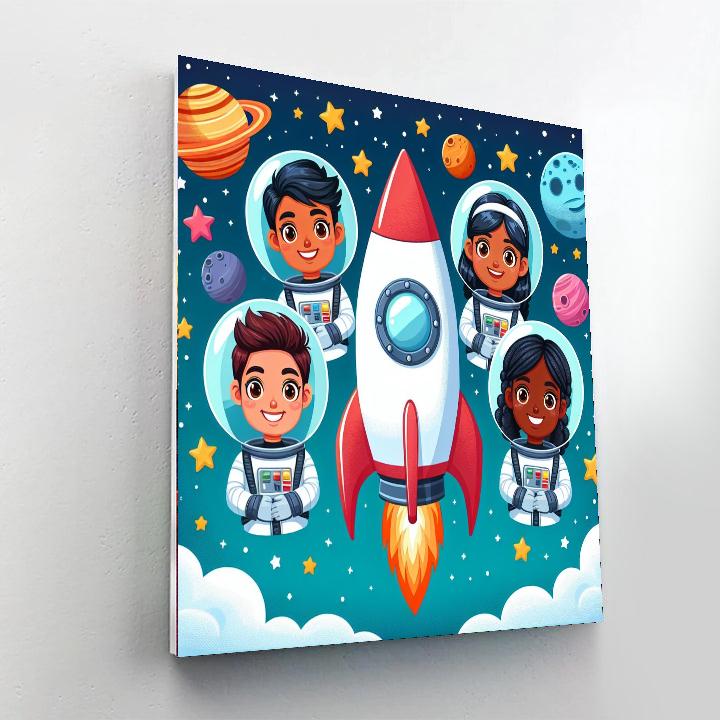 Space Race Explorers Numbered Painting Kits