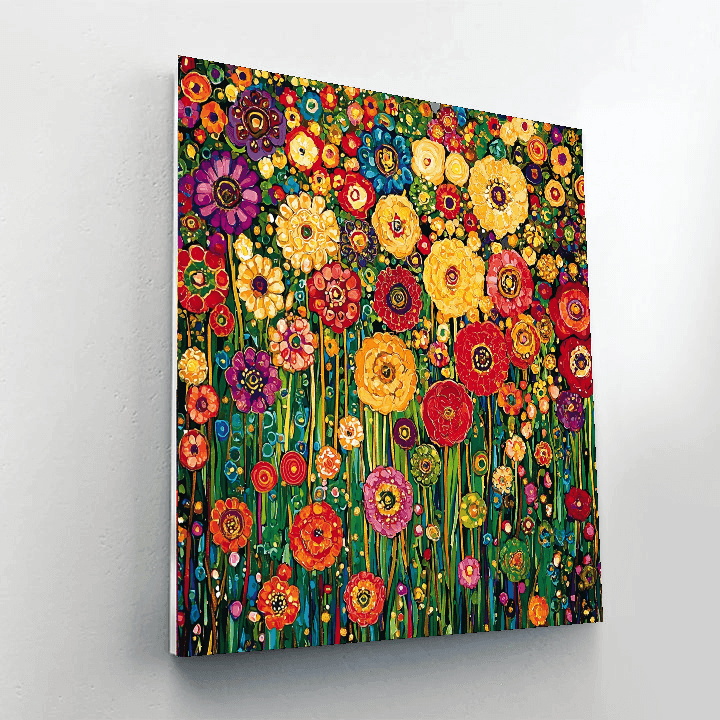 Gustav Klimt Inspired Flower Symphony  Numbered Painting Kits