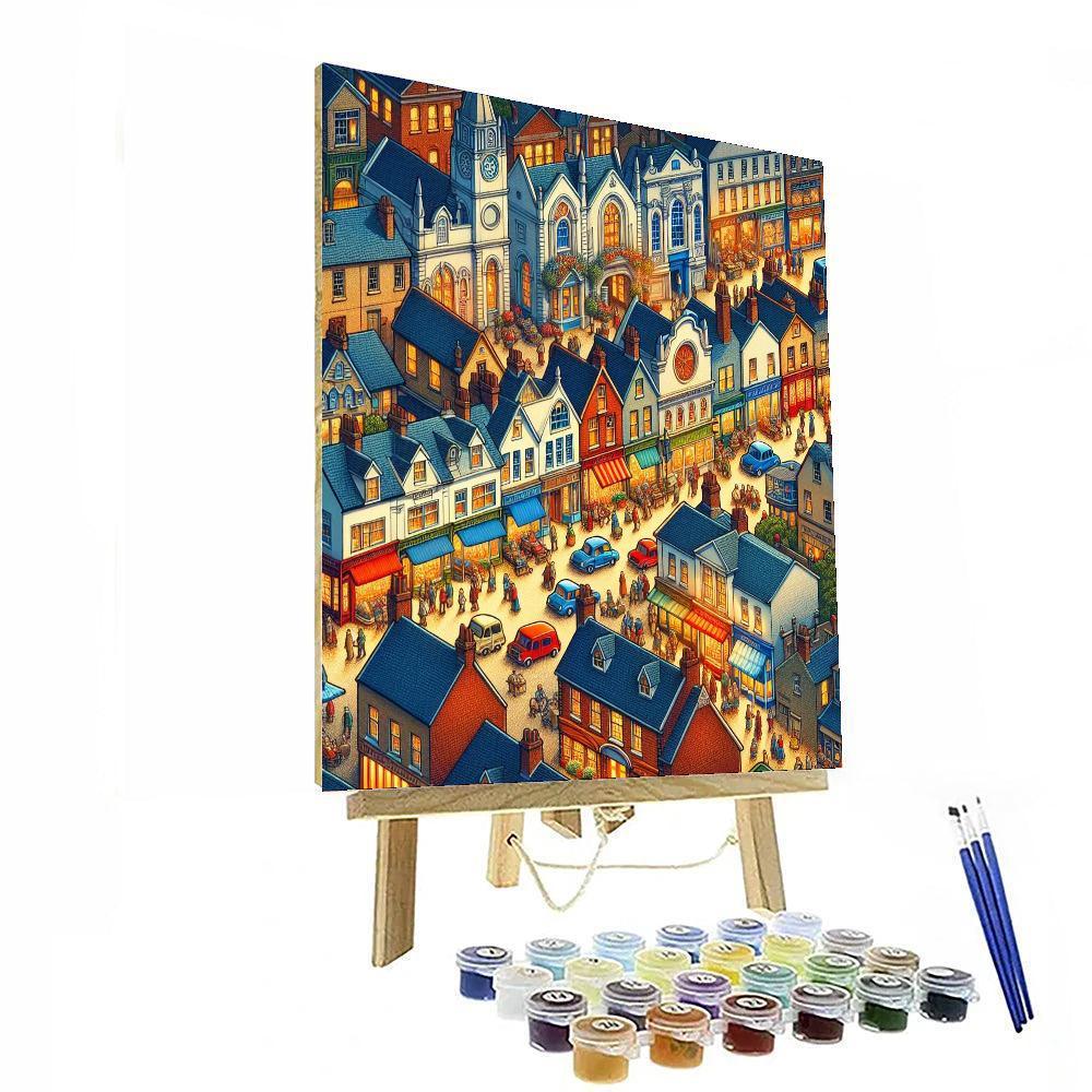 Charming Historic Townscape Paint By Number