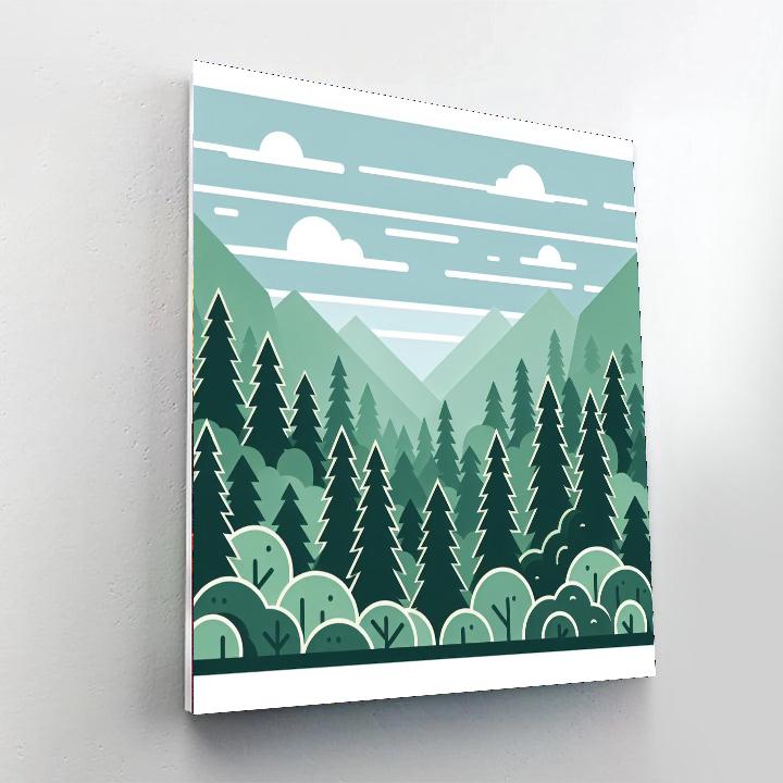 Peaceful Pines Numbered Painting Kits