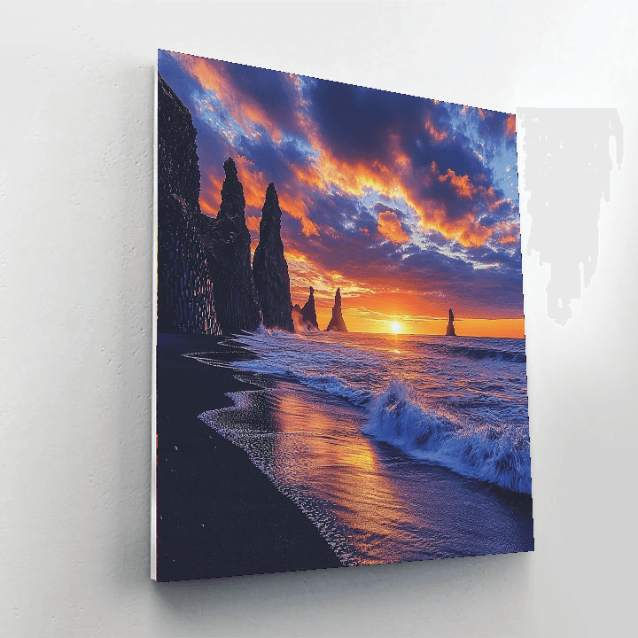 Vik Beach - Iceland Painting Number Kit