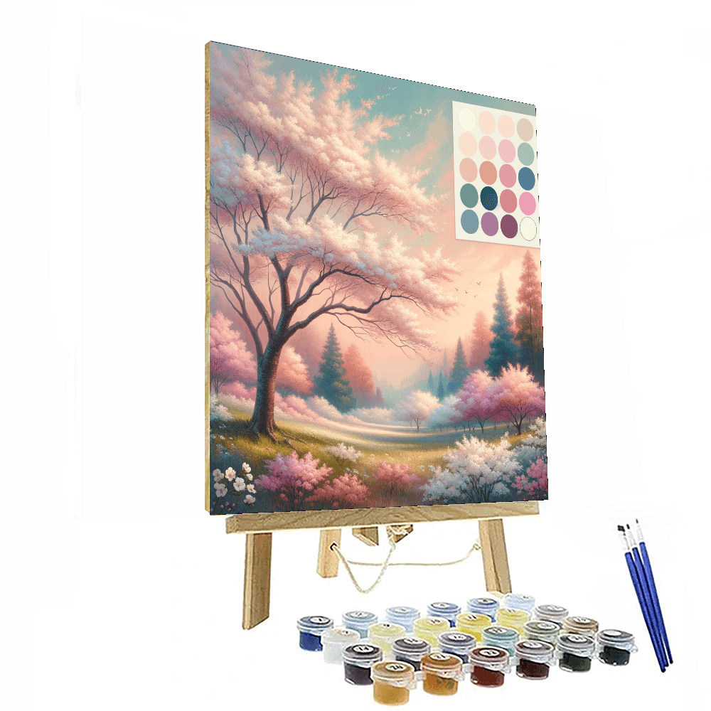 Elegant Serenity Of Cherry Blossoms Paint By Numbers Kits