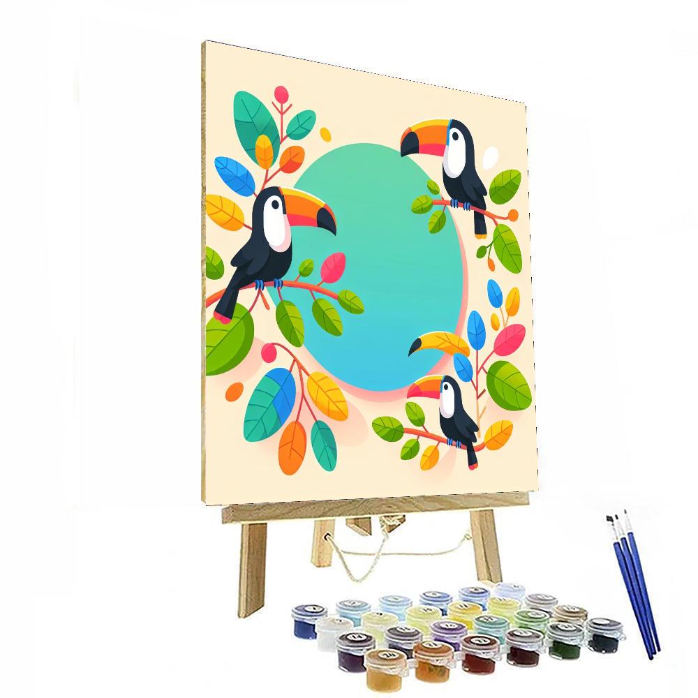 Tropical Toucan Hangout Numbered Painting Kits