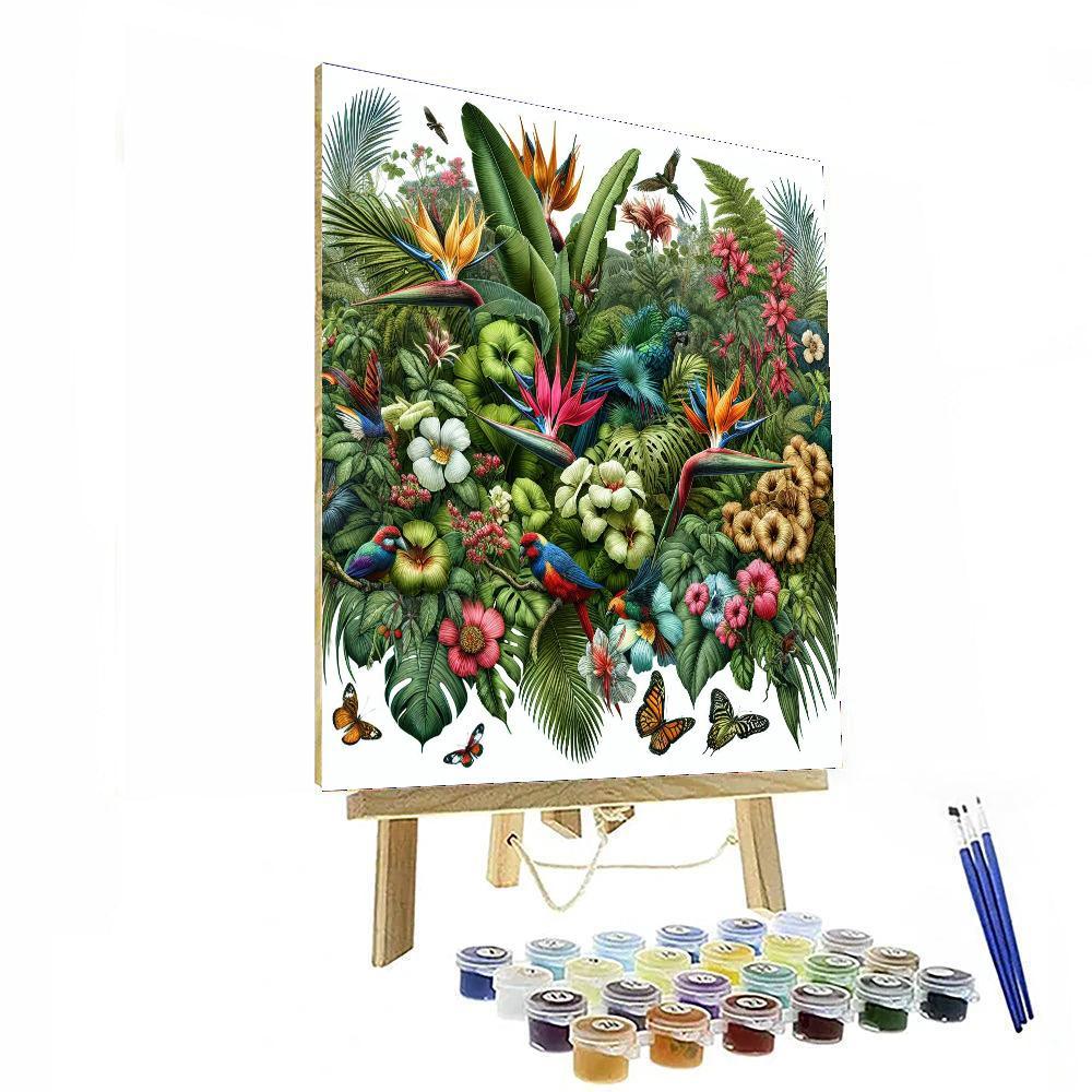 Vibrant Jungle Oasis Painting By Numbers Kit