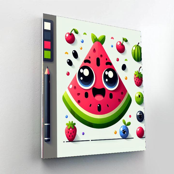 Wacky Watermelon Paint By Numbers Art