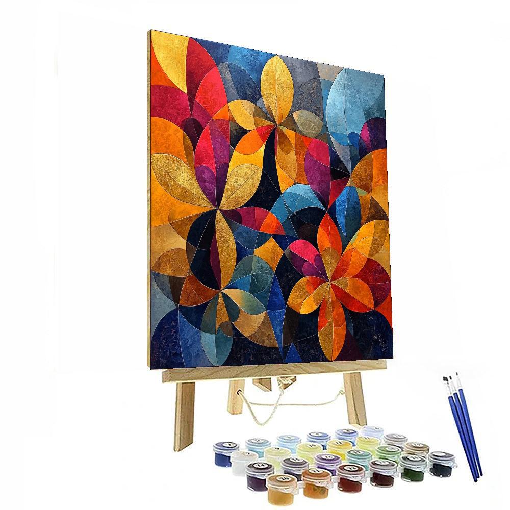 Gustav Klimt Inspired Golden Flora  Paint By Numbers Kits